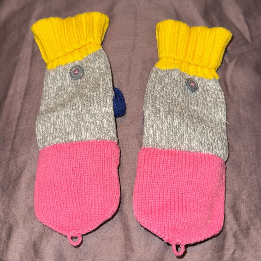 🖤HANNA ANDERSSON 2013 CONVERTIBLE COLORBLOCK MITTENS SIZE M🖤